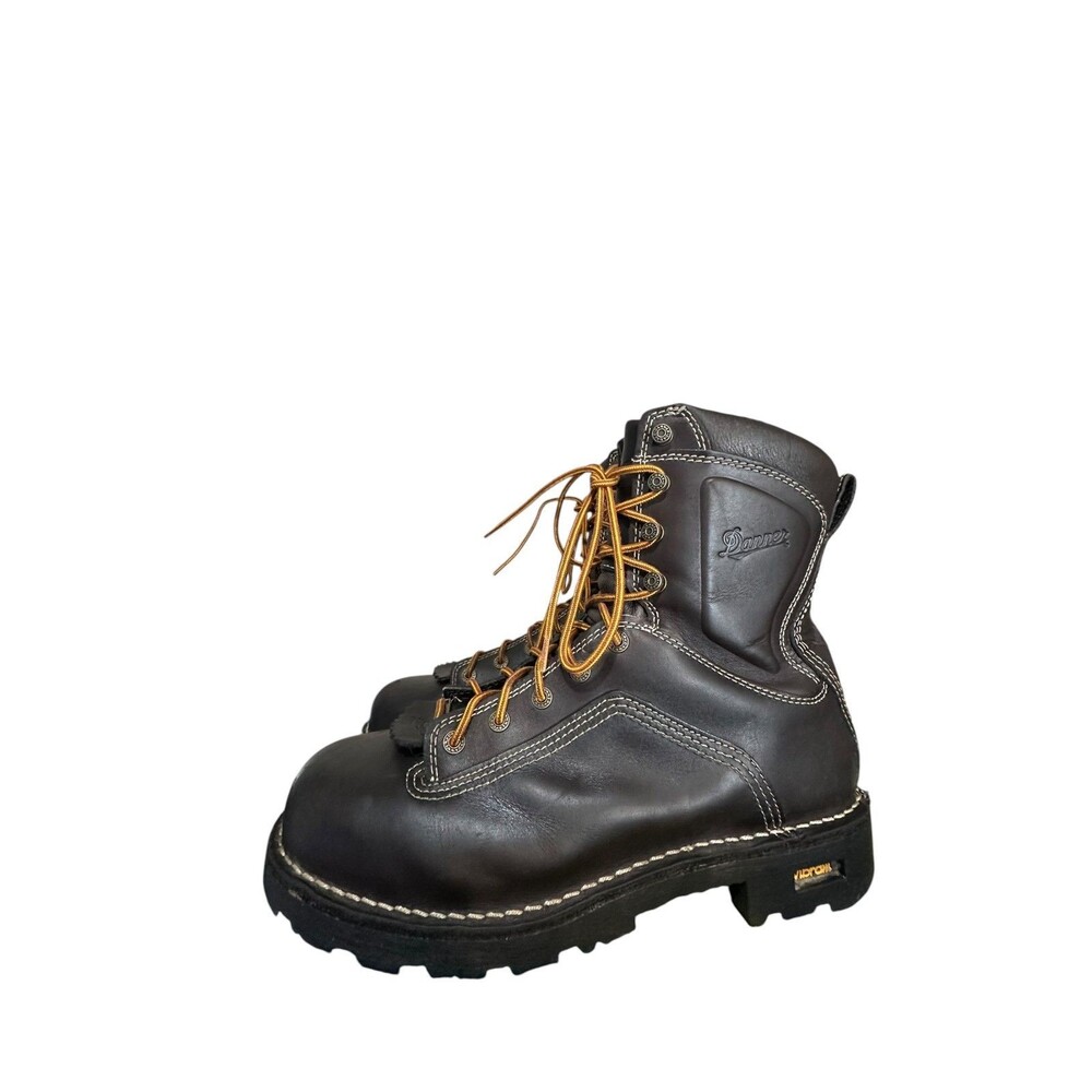 Danner Quarry Men's 8" Waterproof Work Boot Sz 10.5 EE Brown Leather Safety Toe